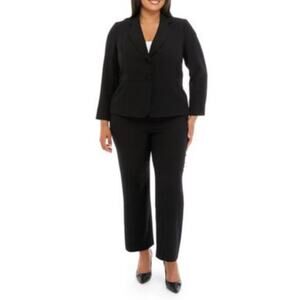 Le Suit Women Crepe Two Button Jacket Defect (Jacket only) Black Plus Size 22W